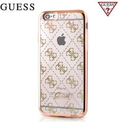 Супер тонкий силиконовый чехол-крышка GUESS GUHCPSETR4GG 4G для Apple iPhone 5 5S iPhone SE, золотой цена и информация | Чехлы для телефонов | 220.lv