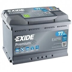 Аккумулятор EXIDE EA770 77Ah 760 A EN 12V цена и информация | Аккумуляторы | 220.lv