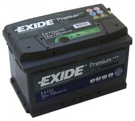 Akumulators EXIDE EA722 72 Ah 720 A EN 12V cena un informācija | Akumulatori | 220.lv