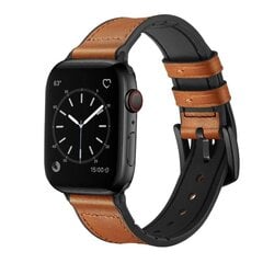 (Brūna)Ādas siksniņa Apple Watch siksniņai 45mm/41mm 44mm 40mm 42mm 38mm Iwatch pulksteņa aproce Apple Watch Series 5 4 3 Se 6 7 — pulksteņu siksniņas цена и информация | Аксессуары для смарт-часов и браслетов | 220.lv