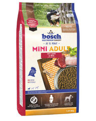 Корм для взрослых собак мелких пород Bosch Petfood MINI ADULT Lamb & Rice, 1 кг цена и информация |  Сухой корм для собак | 220.lv