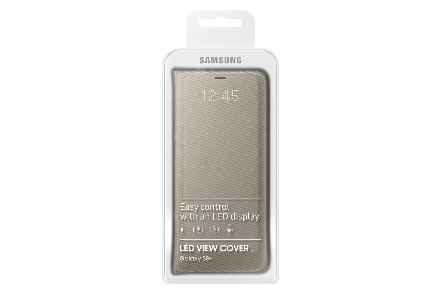 Samsung EF-NG955PFEGWW LED View Cover Oriģināls Grāmatveida Maks priekš Samsung G955 Galaxy S8 Plus Zeltains цена и информация | Telefonu vāciņi, maciņi | 220.lv