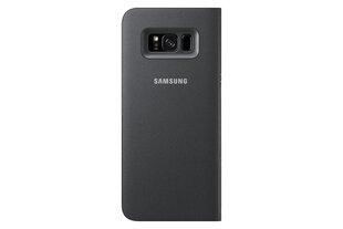 Sāniski atverams maciņš LED View priekš Samsung Galaxy S8 Plus (G955) Melns cena un informācija | Telefonu vāciņi, maciņi | 220.lv