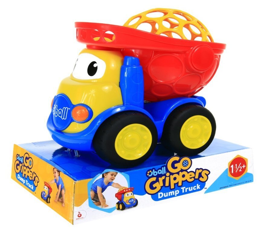 Kravas mašīna Oball Go Grippers™ Dump Truck, 10312, 18 mēn+ цена и информация | Rotaļlietas zīdaiņiem | 220.lv