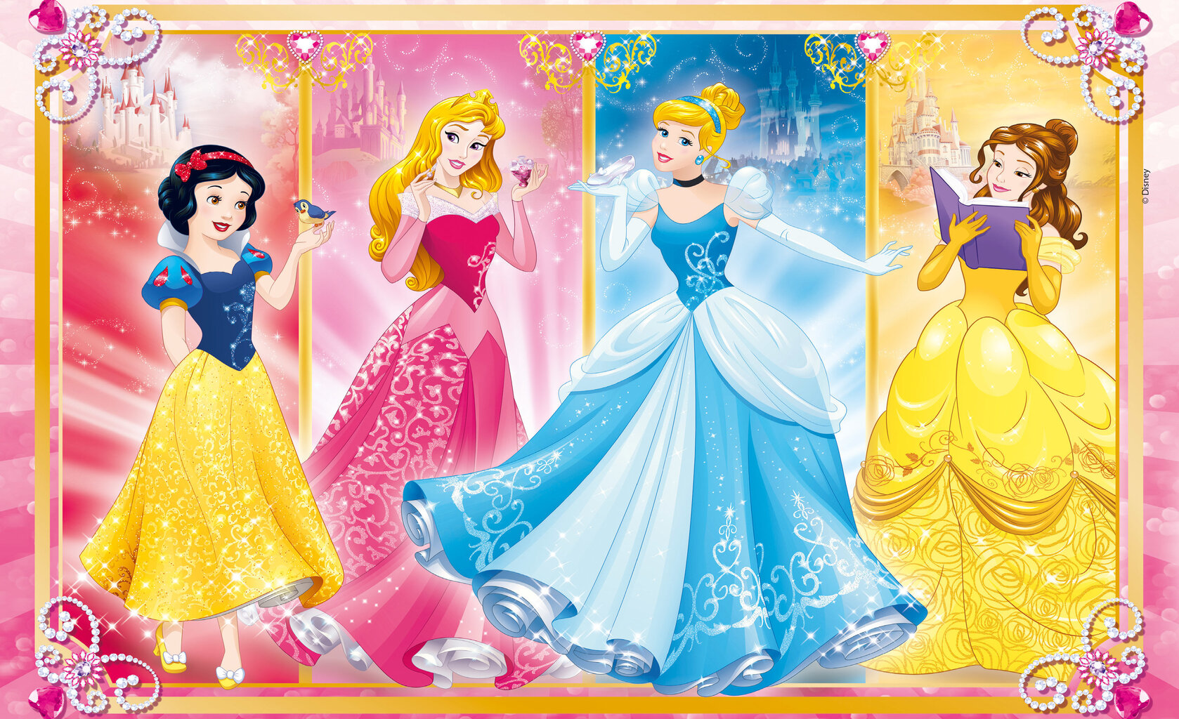 Puzle Clementoni Disney Princess, 2x60 daļas cena un informācija | Puzles, 3D puzles | 220.lv