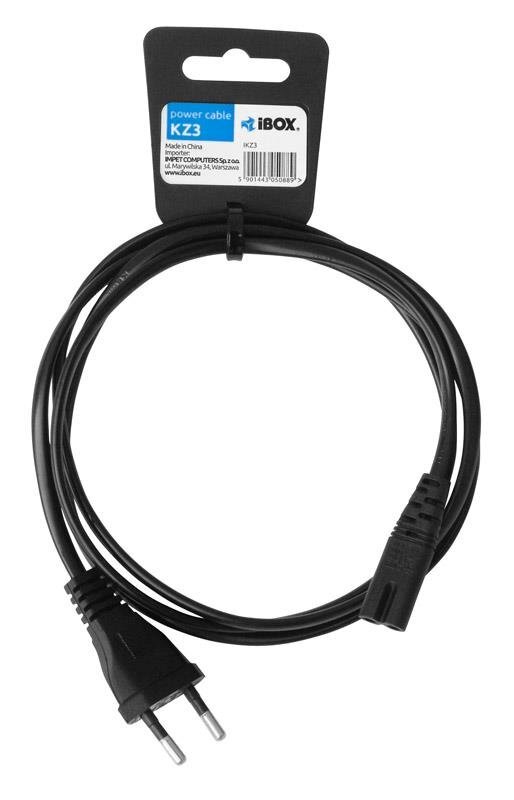 POWER CABLE I-BOX KZ3 EURO 2-PIN AUDIO-RTV VDE цена и информация | Kabeļi un vadi | 220.lv