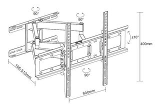 Libox Hamburg LB-420 23-70” цена и информация | Кронштейны и крепления для телевизоров | 220.lv