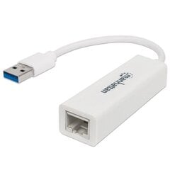 Manhattan Gigabit USB 3.0 10/100/1000 Mbps cena un informācija | Rūteri (maršrutētāji) | 220.lv