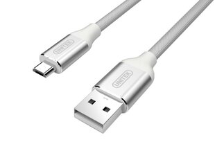 Unitek Cable USB to microUSB 2.0 Silver; Y-C4026ASL cena un informācija | Kabeļi un vadi | 220.lv