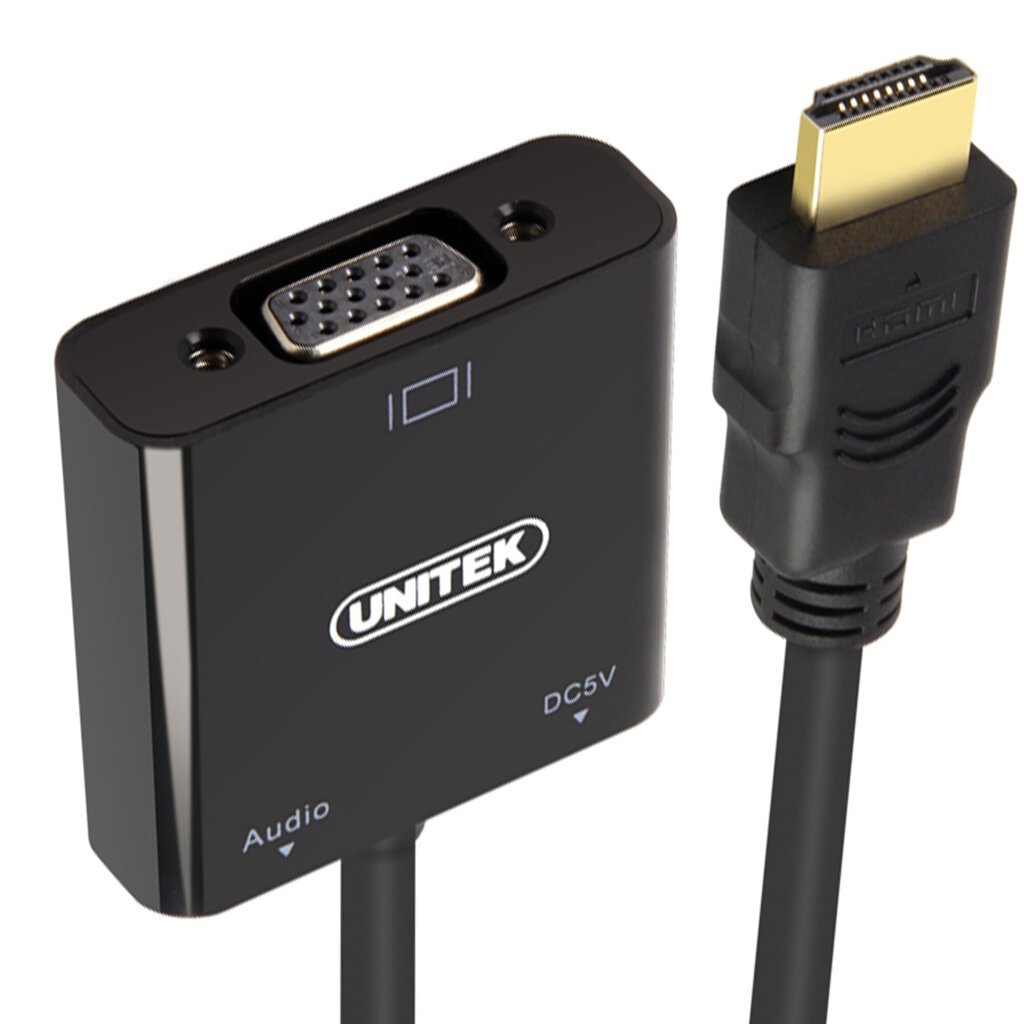 Unitek Adapter mini/micro HDMI to VGA + audio, Y-6355 cena un informācija | Adapteri un USB centrmezgli | 220.lv