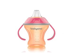 Детская бутылочка BabyOno Natural Nursing, 180 мл, 1456, оранжевый цена и информация | Бутылочки и аксессуары | 220.lv