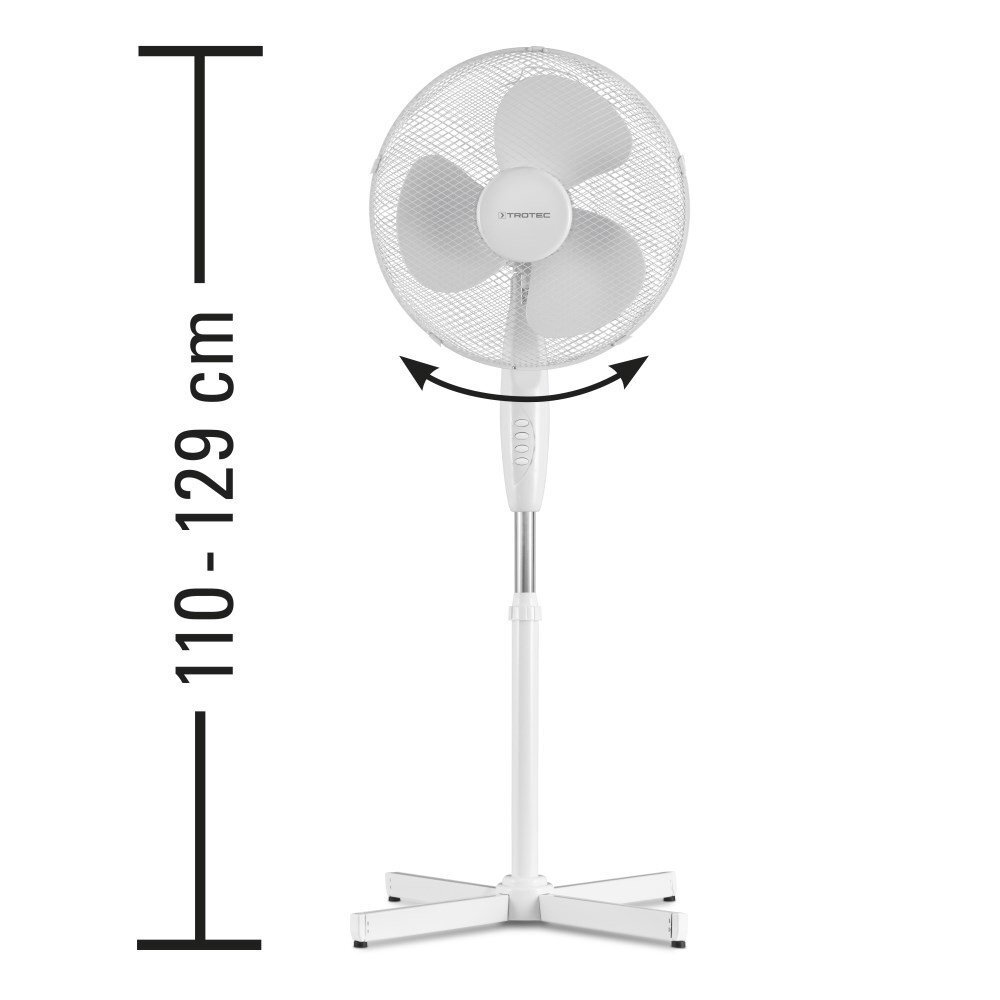 Ventilators ar teleskopisku statīvu Trotec TVE 16 cena un informācija | Ventilatori | 220.lv
