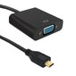 Qoltec Adapter Micro HDMI AM / VGA F | +3.5mm AUX | 0,2m цена и информация | Kabeļi un vadi | 220.lv