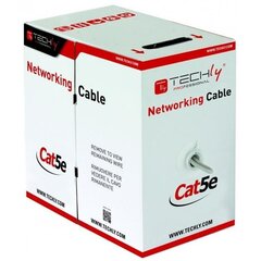 TechlyPro Network installation cable Cat5e UTP 4x2 solid CCA 305m grey цена и информация | Кабели и провода | 220.lv