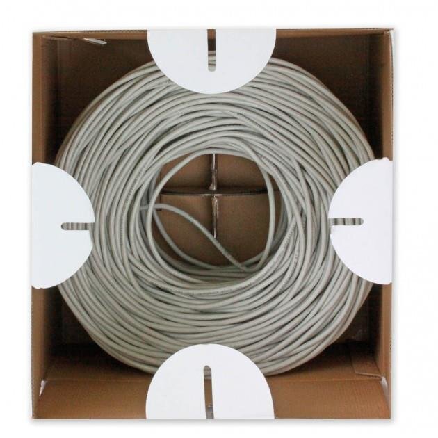 TechlyPro Network installation cable Cat5e UTP 4x2 solid CCA 305m grey cena un informācija | Kabeļi un vadi | 220.lv