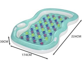 Надувной пляжный матрас Bestway Double Designer Lounge, 216x178 см цена и информация | Надувные и пляжные товары | 220.lv
