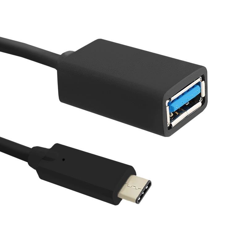 Qoltec Cable USB 3.0 AF / USB 3.1 typC M | 0,25m cena un informācija | Kabeļi un vadi | 220.lv