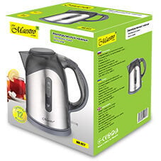Электрический чайник Feel-Maestro MR057 electric kettle Black, Transparent 2200Вт, 1.7 л цена и информация | Электрочайники | 220.lv
