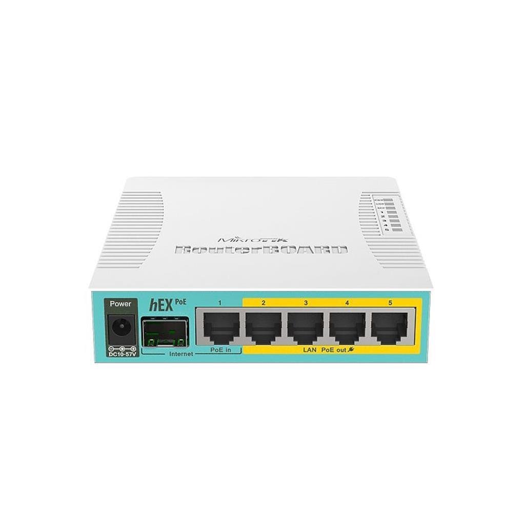 MikroTik hEX PoE Router RB960PGS 10 cena un informācija | Rūteri (maršrutētāji) | 220.lv