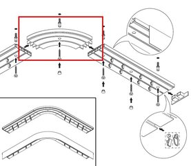 Griestu karnīze PVC arka I sliede, balta цена и информация | Карнизы | 220.lv