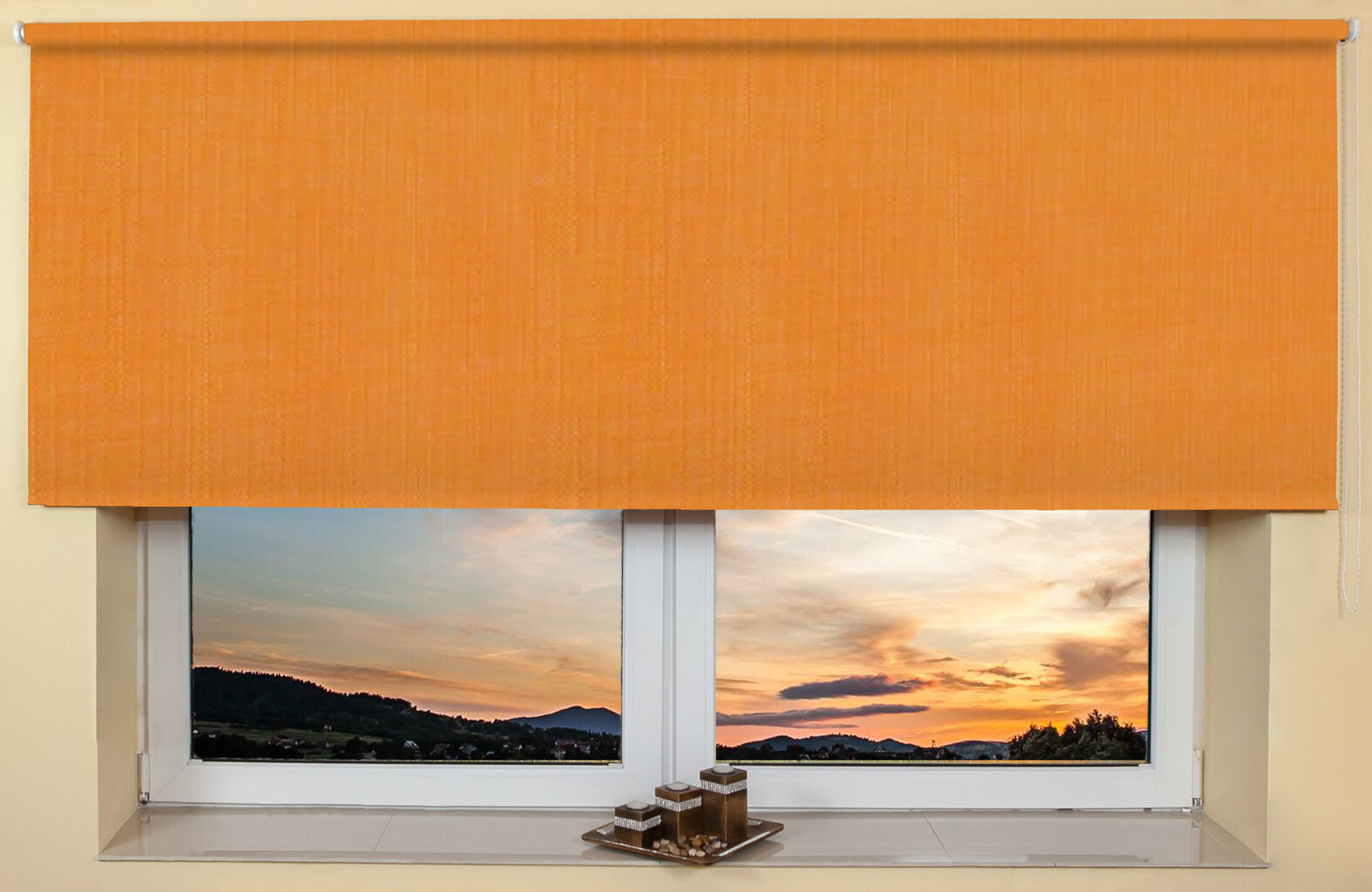 Sienas / griestu žalūzijas 150x170 cm, 877 Oranža цена и информация | Rullo žalūzijas | 220.lv