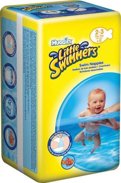 Autiņbiksītes peldēšanai HUGGIES Little Swimmers Small, izmērs 2-3, 12 gab.  cena | 220.lv
