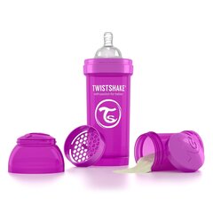 Twistshake Anti-Colic pudelīte 260ml, violeta cena un informācija | Bērnu pudelītes un to aksesuāri | 220.lv