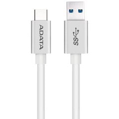 <p>USB-кабель ADATA USB-C - USB-A 1 м, совместимый с USB 3.0.</p>

<p> «ADATA» представила кабели оригинальной конструкции с двусторонним штекером, которые всегда подходят к традиционному порту USB, независимо от их положения. USB-C становится новым стандартом для ноутбуков, планшетов, смартфонов, блоков питания и многого другого.</p>

<p></p>

<p>USB-C поддерживает значительно более высокую пропускную способность, чем предыдущие типы USB. Передача больших файлов больше не является проблемой, поскольку все перемещается между устройствами быстрее благодаря удвоенной производительности. USB-C не только поддерживает самые быстрые потоки данных USB, но и предлагает более быструю зарядку благодаря более высокой мощности. </p>

<p>В кабелях «ADATA» USB-C используется многослойное соединение для защиты внутренних проводов от повреждений, а также для предотвращения потери сигнала и помех. Внешний слой использует высокоэластичный ПВХ, устойчивый к деформации и повреждениям при кручении, изгибе или растяжении. </p>

<p>Кабель длиной 1м, серебристого цвета.</p>

<p>Цвета и надписи на продукте, показанном на фото, могут незначительно отличаться, а информация, представленная в описании, носит общий характер, поэтому могут быть упомянуты не все характеристики продукта. Если у Вас есть какие-либо вопросы, мы всегда ждем Вашего звонка по телефону +370 661 05555 либо пишите нам на эл. почту pagalba@pigu.lt</p>
 цена и информация | Кабели для телефонов | 220.lv