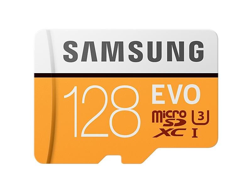 ​Samsung EVO microSDXC 128GB UHS-I U3 (90MB/s/100MB/s) cena un informācija | Atmiņas kartes mobilajiem telefoniem | 220.lv