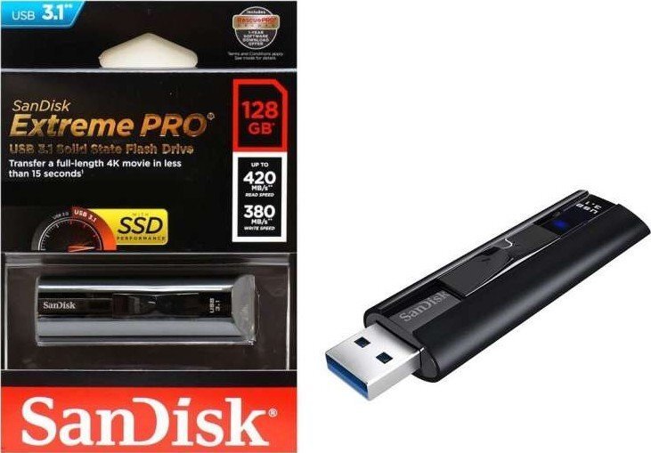 MEMORY DRIVE FLASH USB3.1/128GB SDCZ880-128G-G46 SANDISK цена и информация | USB Atmiņas kartes | 220.lv