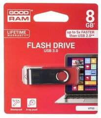 USB atmiņas karte Goodram UTS3 8GB 3.0, Sarkana cena un informācija | USB Atmiņas kartes | 220.lv