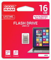 USB zibatmiņa Goodram UPO3 16GB USB 3.0 cena un informācija | USB Atmiņas kartes | 220.lv