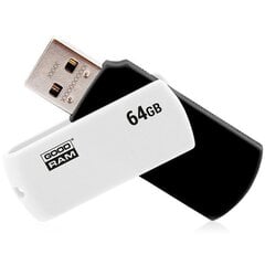 USB atmiņas karte Goodram UTS3 64GB 2.0 Melna/Balta cena un informācija | USB Atmiņas kartes | 220.lv