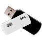 USB atmiņas karte Goodram UTS3 64GB 2.0 Melna/Balta цена и информация | USB Atmiņas kartes | 220.lv