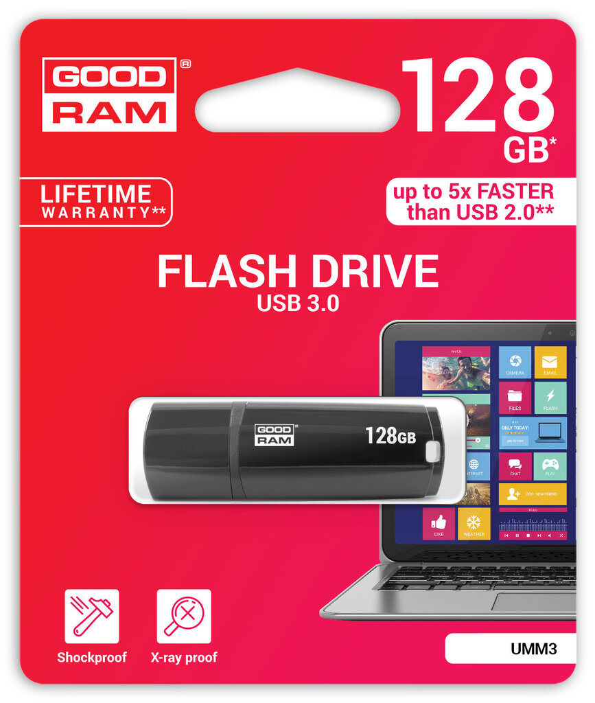 USB zibatmiņa Goodram UMM3 128GB USB 3.0 cena un informācija | USB Atmiņas kartes | 220.lv