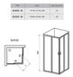 Dušas kabīne Ravak BLRV2K80, 80x80 cm cena un informācija | Dušas kabīnes | 220.lv