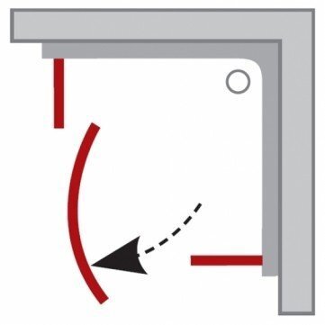 Pusapaļa dušas kabīne Ravak PSKK3, 90x90 cm цена и информация | Dušas kabīnes | 220.lv