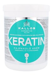 Maska matiem ar keratīnu Kallos Keratin 1000 ml цена и информация | Распылите крем-спрей на волосы на расстоянии 20-25 см, расчешите их расческой. | 220.lv