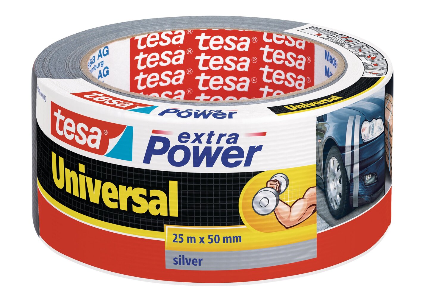 Auduma lente TESA Extra Power Universal, 50 mm x 25 m, pelēka cena un informācija | Kancelejas preces | 220.lv