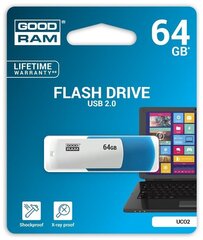 USB atmiņas karte Goodram UCO2 64GB 2.0 cena un informācija | USB Atmiņas kartes | 220.lv