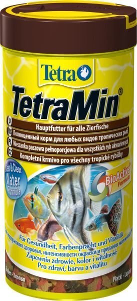 Barība dekoratīvajām zivīm Tetra min, 250 ml cena un informācija | Zivju barība | 220.lv