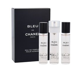 Chanel Bleu de Chanel EDP vīriešiem 3x20 ml цена и информация | Мужские духи | 220.lv