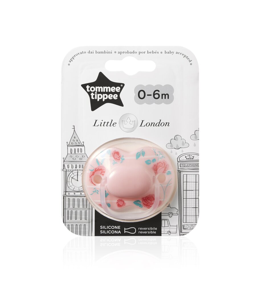 Silikona knupis Tommee Tippee London Girl, 0-6 mēn. цена и информация | Knupīši | 220.lv