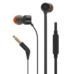 JBL Tune 110 JBLT110BLK цена и информация | Наушники с микрофоном Asus H1 Wireless Чёрный | 220.lv