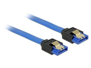 Kabelis Delock taisnais savienotājs SATA 6 Gbit/s-> SATA taisnais savienotājs, 50 cm, zils cena un informācija | Kabeļi un vadi | 220.lv