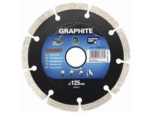 Диск алмазный GRAPHITE 57H617, диаметр 125мм, сегментированный цена и информация | Механические инструменты | 220.lv