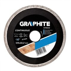 Dimanta disks GRAPHITE 57H642, diametrs 125mm, nepārtraukts cena un informācija | Rokas instrumenti | 220.lv