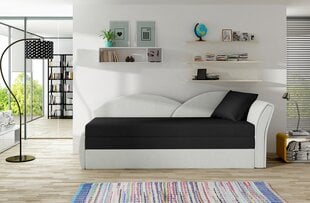 Dīvāns - gulta NORE Aga, balts/melns cena un informācija | Dīvāni | 220.lv