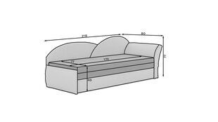 Dīvāns - gulta Aga, zils цена и информация | Диваны | 220.lv