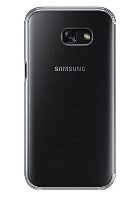 Sāniski atverams maciņš Clear View priekš Samsung Galaxy A5 (A520), Melns цена и информация | Telefonu vāciņi, maciņi | 220.lv